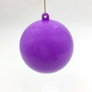 7cm Two Half Colorful Plastic Christmas Ball Ornaments - Round Glitter Craft Baubles for Xmas Tree