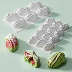 3D Pistachio-shaped Mousse French Chiffon Cake Food-grade Silicone Baking Mold Oven Safe Silicone Cake Tools Cake Tools