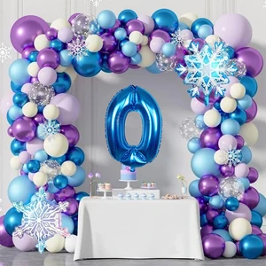 Ice and Snow Themed Balloons for Birthday Party Decoration