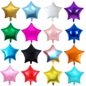 18-Inch Five-Pointed Star Solid Color Aluminum Foil Balloon Wedding Birthday Event Party Decoration Balloons Wholesale Globos