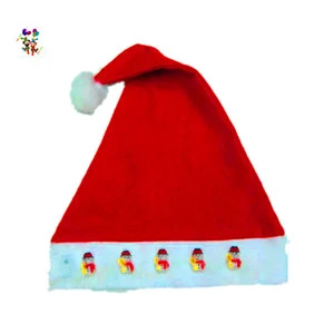 Cheap Led Flashing Light up Xmas Party Costume Christmas Santa Hats HPC-3902