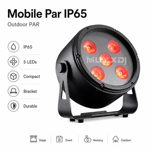 Waterproof 5x18w Rgbwa Uv 6in1 Battery Powered Wifi App Remote DMX Wireless LED Uplight For Outdoor Wedding Event