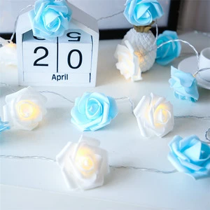 Best Selling Party Favors Wedding Valentine's Decoration Rose Flower Led String Light for Holiday Decoration