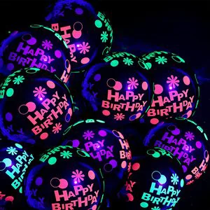 100pcs a Pack Fluorescence Balloons Set Wholesale Latex Party Decoration Birthday Balloons