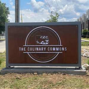 Modern Monument Sign Freestanding Commercial Outdoor Signage Illuminated Led Signs for Business