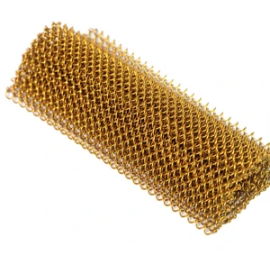 Premium Coil Wire Mesh Drapery | Aluminum-SS Blend With Track For Ceiling Partition Decor