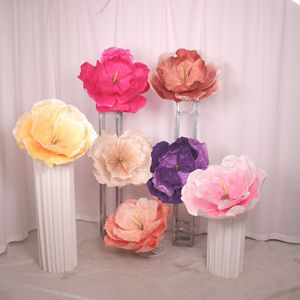 Large Color Paper Flower Realistic Handmade Modern Artificial for Wedding Christmas Party Decor No Maintenance Needed Giant Wall