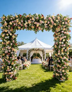 Wedding Silk Flower Arch Decoration Artificial Flowers Wedding Arch Arrangement Wedding Arch Flower Backdrop Decoration