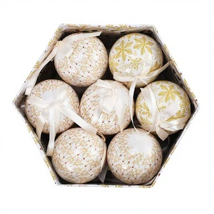 Christmas Decorations Hanging Painted Colorful Balls Christmas Tree Ornaments DIY Accessories Wholesale Model 75-046