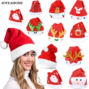 New Santa Claus Children's Santa Hat Snowman Deer Head Cartoon Decorated Christmas Santa Hat