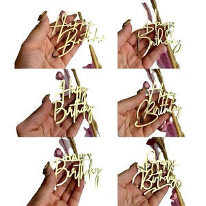 Honey and Sweet Acrylic Happy Birthday Cake Topper Ins Style Cake Side Decoration Party Supplies and Cake Ornament
