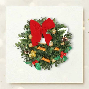 New Christmas Wreath, Holiday Door Decor, Pinecone & Red Berry Hanging Wreath
