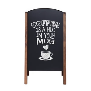 A-Frame Wood Chalkboard Sign 40 Inch Portable Floor Standing Advertising Board Wedding Display