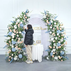 Customizable Artificial Flower Arch Decoration Low Price Wholesale Colorful Flower Arch for Weddings and Events