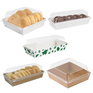 Transparent Paper Plastic Puff Meat Floss Cake Ball Sandwich Dessert Plastic Packaging Box