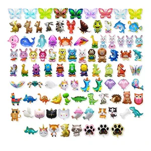 2026 Aluminum Film Mylar Ballons Globos Kids Toys Helium Foil Zoo Balloon Animal Balloons Dinosaurs Balloons