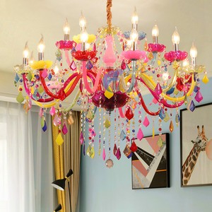 Wedding Decoration Gold LED Lights Modern Hotel Ceiling Acrylic Chandelier HKNSJ for High Ceilings