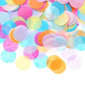 GlobalShunli Wholesale Colorful Round Paper Confetti Heart Paper Confetti Wedding Biodegradable Paper Confetti