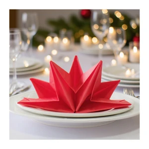 SANTIAN PRE-FOLDED Quality Printed Paper Napkins Custom for Weddings and Events