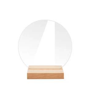 Round Acrylic Wed Table Sign Holder Frame Stand Number Holders with Stand