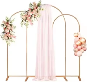 Best 3 in 1 19MM Round Iron Arch for Outdoor Wedding OEM Custom Bulk Order Wedding Arches and Outdoor Event Backdrop