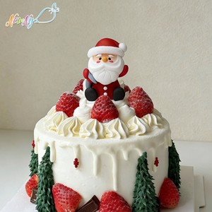 Ready To Ship In Stock Food Grade Safe Edible Christmas 3D Cake Toppers For Bakery And Pastry Shop Decoration Ingredients