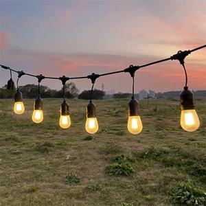 Hanging Model S14 Special Bulb Stripped Frosted Shell IP65 Waterproof Connectable Outdoor Garden Wedding Holiday Party Lights
