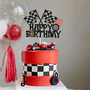 Wholesale Racing Happy Birthday Cake Decoration Racing Drivers Birthday Cake Decoration
