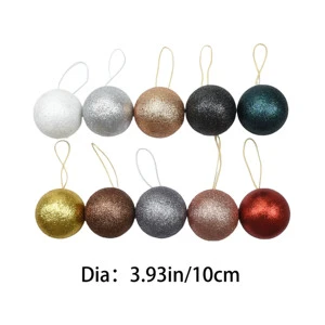High Quality Handmade Christmas Foam Ball Shiny Colorful Tree Ornament for Party Decorations Christmas Tree Ornament