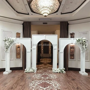 New Design Wedding Arch Backdrop Stand White Wedding Arch Backdrop with Flower for Stage Decoration