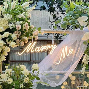 Marry Me Custom LED Neon Letter Drop Shipping Neon Sign No MOQ Wedding Decor Signage