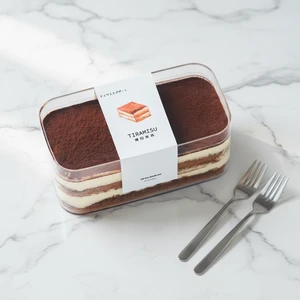 Wholesale Recyclable Square Transparent PS Material Tiramisu Container Box For Mousse Cake Bread Dessert Storage & Display