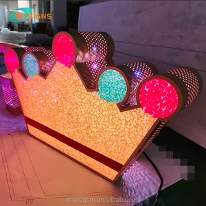 SP SIGN Manufacturer Custom Crown Led logo Wedding Signage Outdoor Led Letter Sign Stainless Steel Acrylic Business Brand Sign