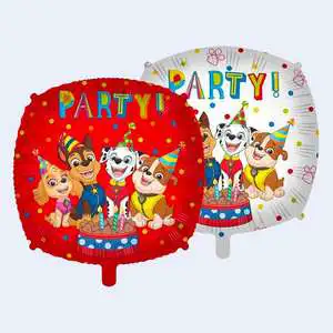 Paw Patrol Metallic Foil Party Balloons 43cm 2 Pcs Bag Birthday Decoration 6-Color Digital Printing for Kids Party Love China