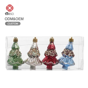 SHUANGYUAN Plastic Christmas Ball Tree Ornaments Printed Holiday Supplies for Festive Decorations