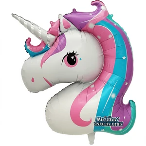Party Love Unicorn Balloon 44 In Metallic Mylar Kids Birthday Party Decoration