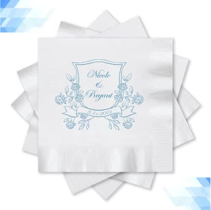 Wholesale Custom 2ply Printed Cocktail Decoration Table Tissue Dinner Napkin Paper for Wedding