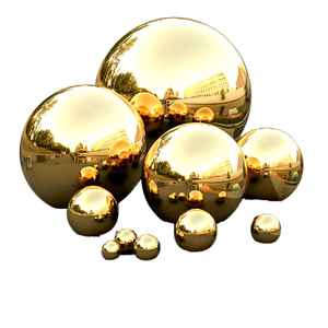 Full Size 16mm To 1200mm 201 430 304 Mirror Metal Sphere Stainless Steel Rose Gold Hollow Sphere Decorative Balls