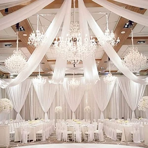 Wedding Ceiling Drapes for Decorations Ceiling Luxury Chiffon Draping Backdrop Ivory Ceiling Beautiful Wedding Decoration