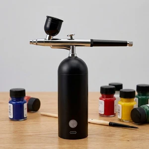 Cordless Airbrush Cake Decorating Set ABS Copper Components Adjustable Reusable Long-Lasting Battery-Efficient for Bakers Pastry