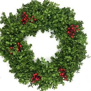 Boxwood Christmas Decoration Green Wreath