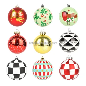 WHOLESALE Custom Plastic Ball Cover Christmas Painted Ball Christmas Tree Hanging Ornaments Hanging Balls Decor Holiday Decor