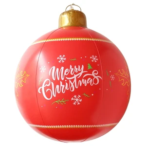 Clear Christmas Ball Ornament with Santa/Snowman Figure | Transparent Hanging Xmas Decoration | Made in Indonesia