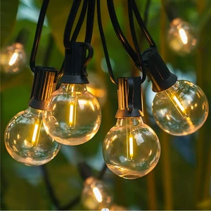 Waterproof Holiday Garden Wedding Decor US Plug E12 G40 Edison Bulb 15m 48ft LED Festoon String Light