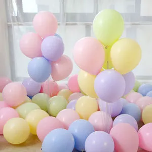 Wedding Birthday Party Decoration Accessories 12 Inch 100pcs Solid Color Macaron Latex Balloon
