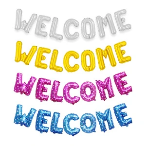16 Inch Welcome Balloon Set Helium Party Decoration Foil Balloons