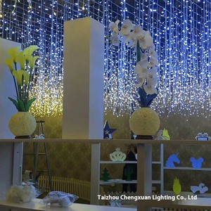 Solar LED Ice Strip Lights IP65 Waterproof Curtain Fairy Lights For Christmas Outdoor Indoor Hanging Decoration