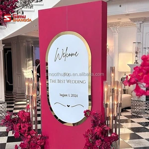 Personalized Wedding White Sign Acrylic Pvc Flower Box Wedding Reception Welcome Sign for Wedding