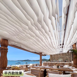 Colorful Modern Professional Wind-Driven Ceiling Draperies for Hotel Restaurants Wedding Ceremonies Sun Protection Decoration