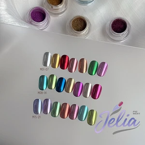 Nail Art Decoration Glitter Powder for Nails Gold Silver Mirror Effect 21 Colors Chrome Nail Powder